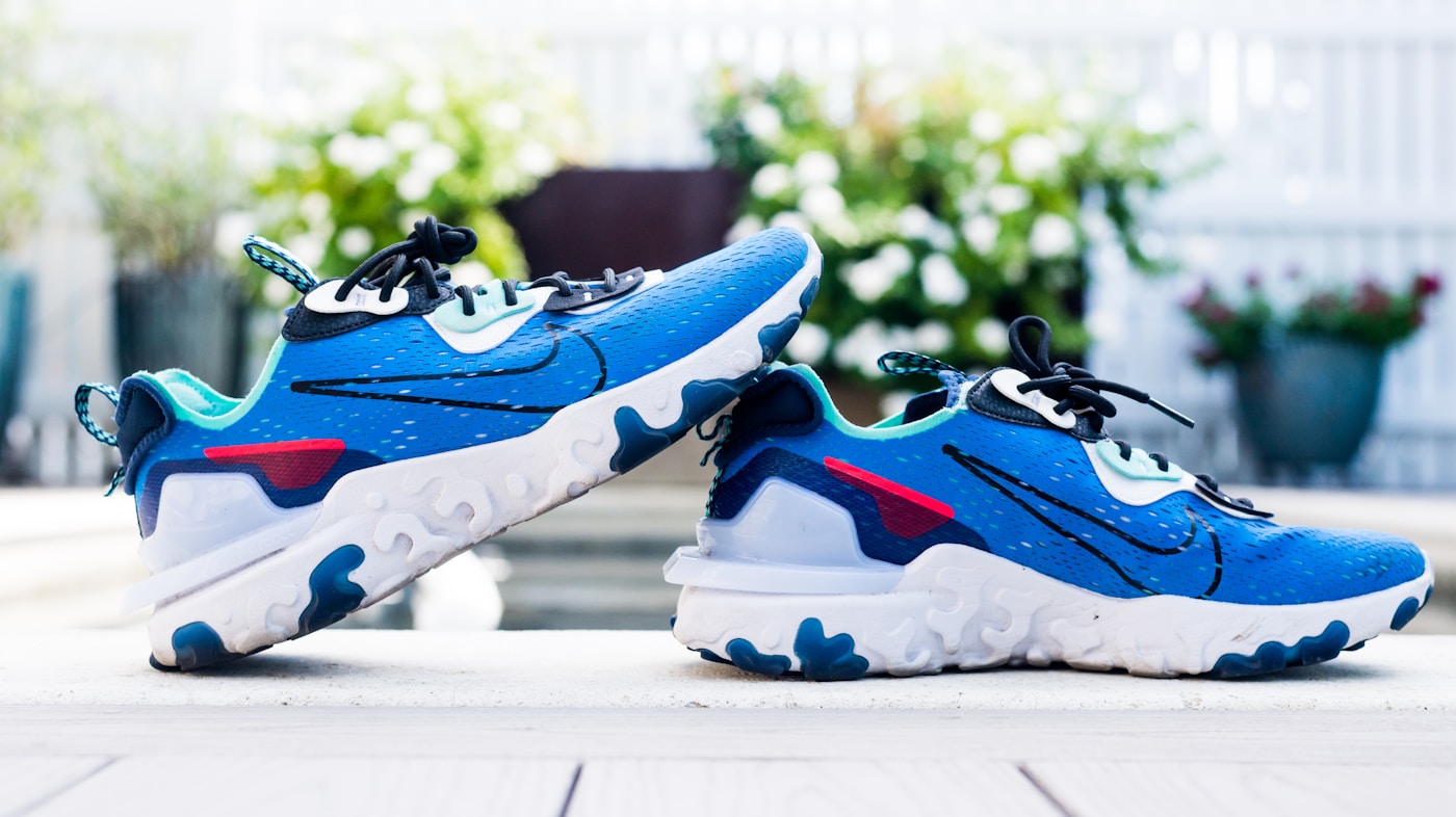 A sneaker presented as an ecommerce product photograph